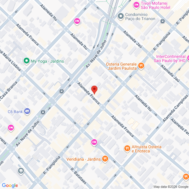 Alameda Franca,260,Jardim Paulista,São Paulo,SP,BR