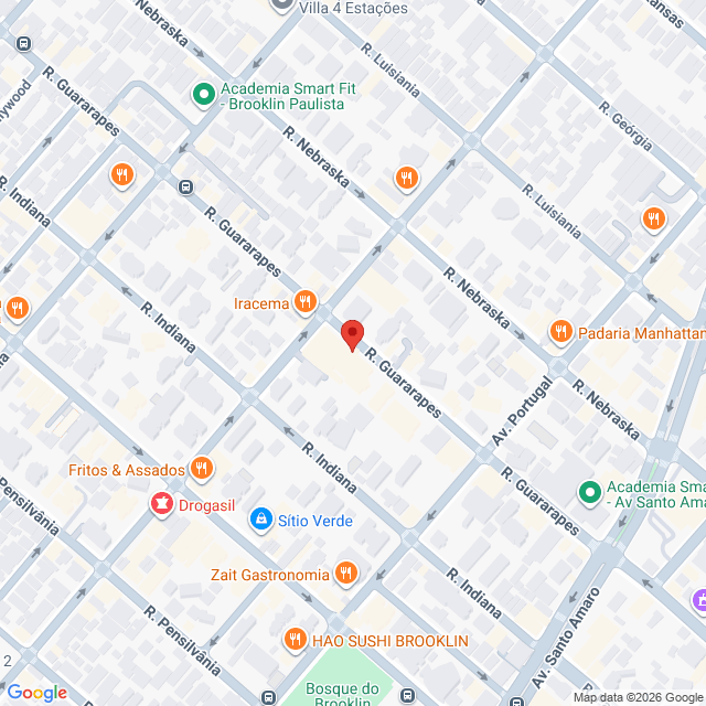 Rua Guararapes,305,Brooklin Paulista,São Paulo,SP,BR
