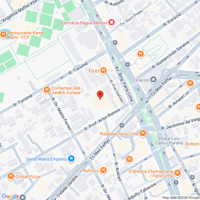 Rua Professor Artur Ramos,178,Jardim Paulistano,São Paulo,SP,BR